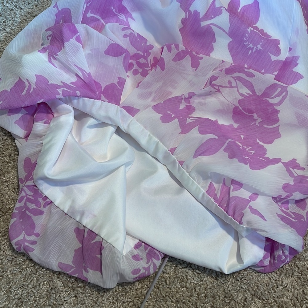 David's Bridal Violet Sweetheart Balloon Dress - Picture 8 of 15